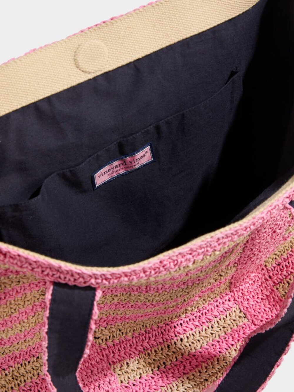 BRAND NEW Vineyard Vines Straw Tote Bag Beach Travel Lounge - Picture 5 of 5